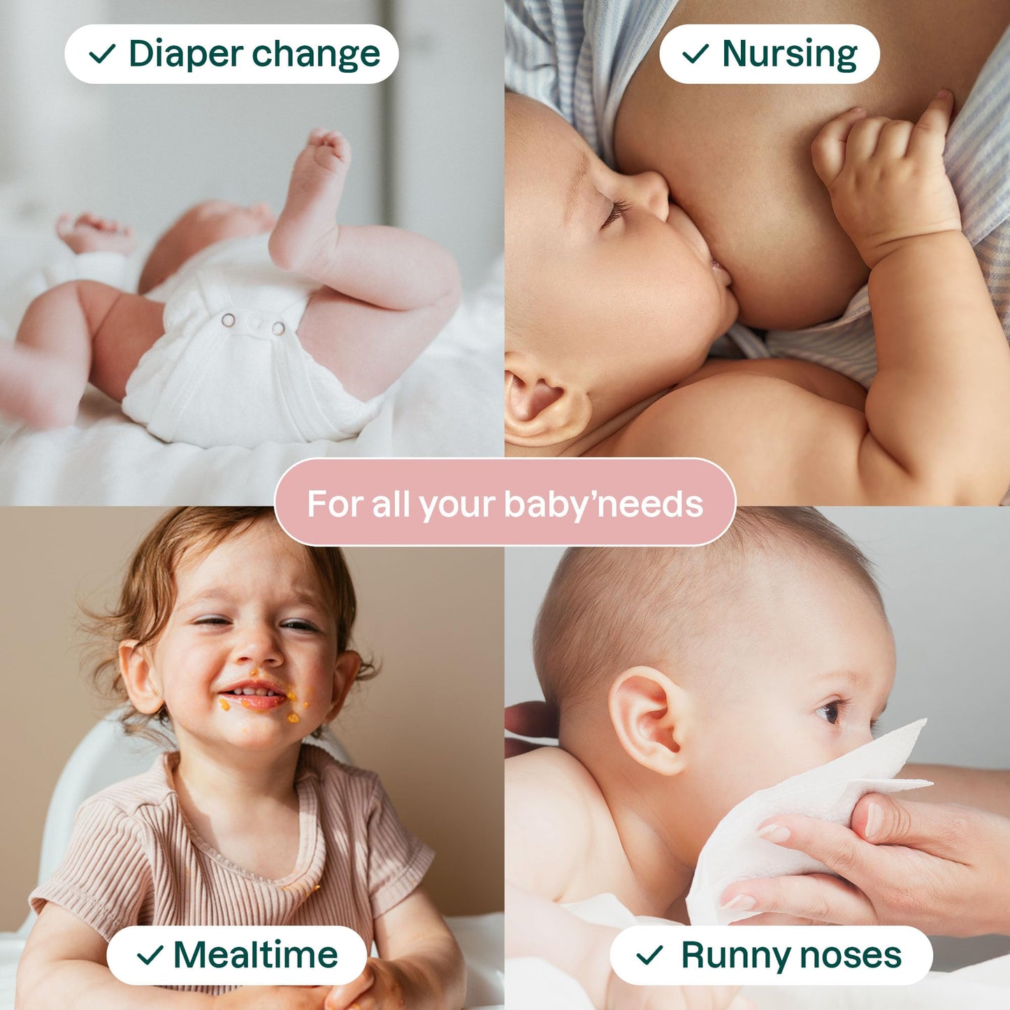 Attitude Biodegradable Baby Wipes, Plant Based Unscented Diaper Wipes For Babies And Newborn, Dermatologically Tested, Vegan, 72