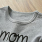 Derouetkia Baby Boys Girls Romper Letter Mom Plus Dad Equal Me Jumpsuit (3-6 Months) Gray