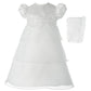 Haddad Brothers Baby-Girls Newborn Christening Baptism Special Occasion Organza Multi-Tiered Dress, White, 9-12 Months