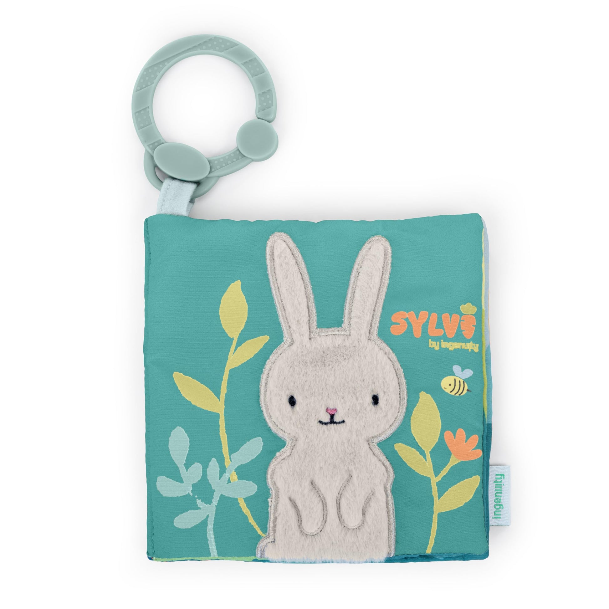 Ingenuity Storytime Sylvi Soft Baby Crinkle Book - 6 Pages - Sensory Surprises on Every Page - Ages 0M+