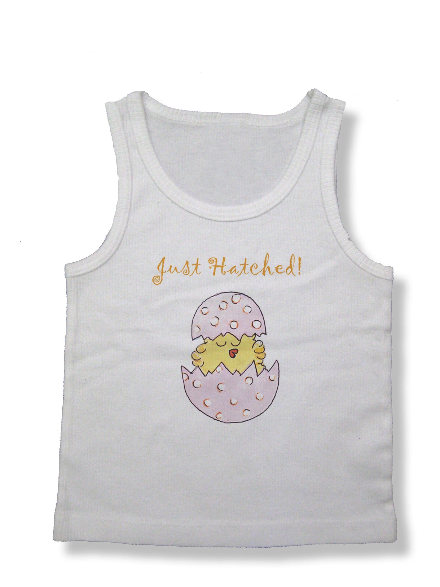 Light Of Mine Designs Just Hatched Pink Rib Cotton Infant Tank Top, 12-18 Months