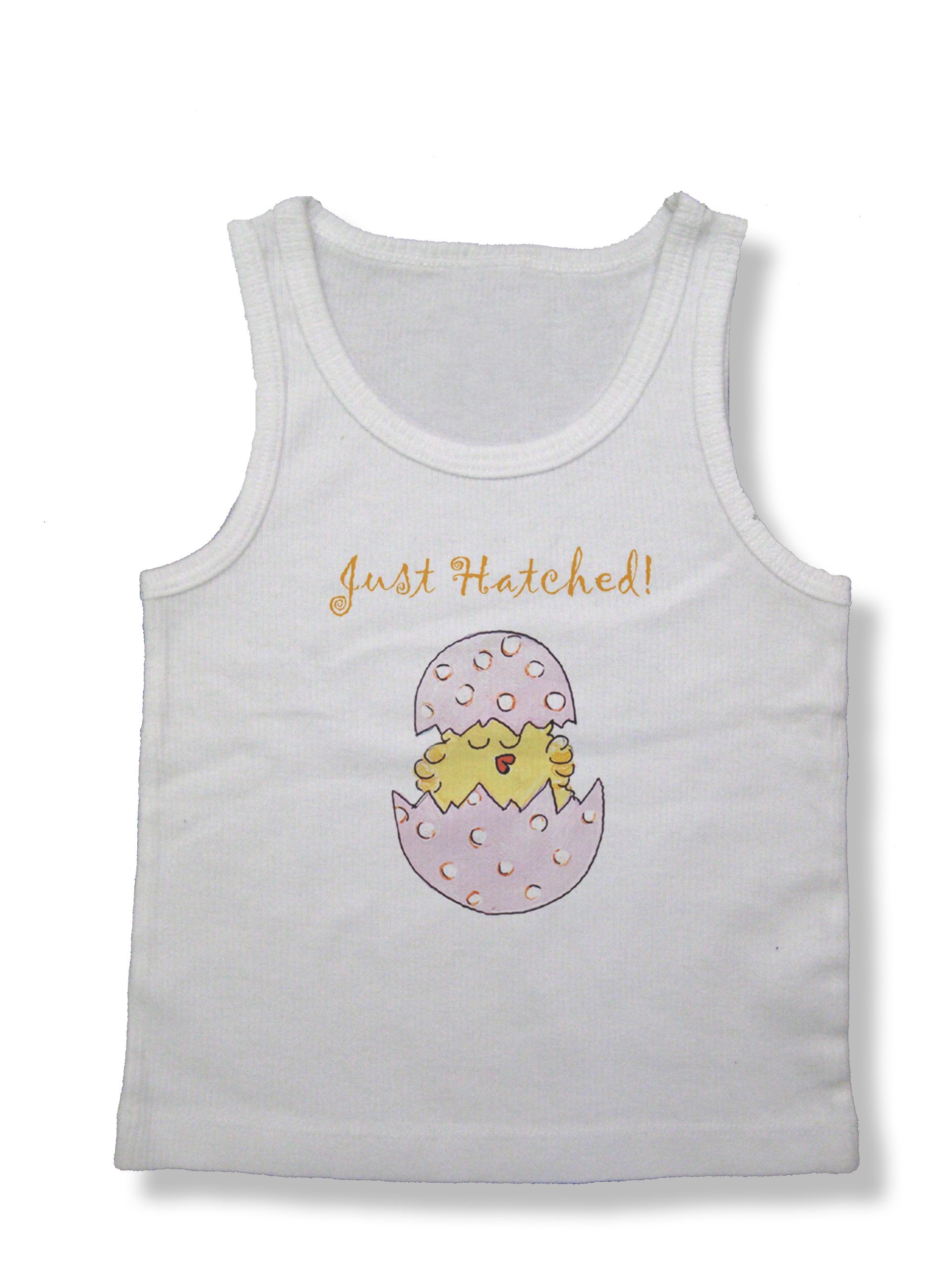 Light Of Mine Designs Just Hatched Pink Rib Cotton Infant Tank Top, 12-18 Months