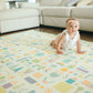 Baby Care Play Mat (Large, Sea Petals - Yellow) 82'' X 55'' Original One-Piece Reversible Rollable Waterproof Play Mat For Infan