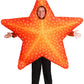 Kid's Orange Starfish Costume Tunic for Ocean Theme School Events Halloween or Under the Sea Dress Up Standard