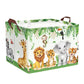 Clastyle Safari Animal Laundry Basket Leaf Kids Clothes Book Storage Basket Gift Toy Box for Bedroom Decor,Elephant Lion Giraffe