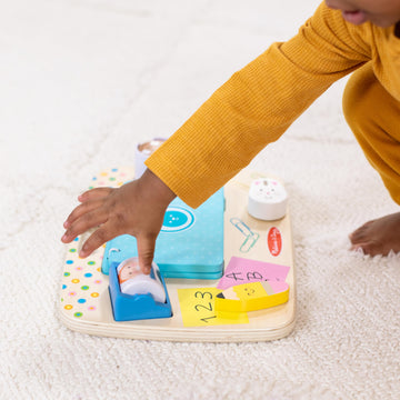 Melissa & Doug Wooden Work & Play Desktop Activity Board Infant and Toddler Sensory Toy - FSC-Certified