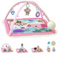 Bright Starts Floral Safari Activity Gym & Play Mat With Take-Along Toys, Ages Newborn +