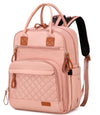LORADI 18 Pockets Large Diaper Bag Backpack with 4 Insulated Pockets and Stroller Clips, Baby Shower Essentials (Pink, Large)
