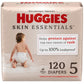 Huggies Size 5 Diapers, Skin Essentials Baby Diapers, Size 5 (27+ Lbs), 120 Count (2 Packs Of 60)