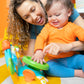 Bright Starts Lights and Colors Driver Toy Steering Wheel with Car Sounds for Pretend Play - Green, 6 Months and up