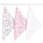 Aden + Anais Classic Boutique Washcloth Set, Super Soft 100% Cotton Muslin, 3-Pack, Ma Fleur