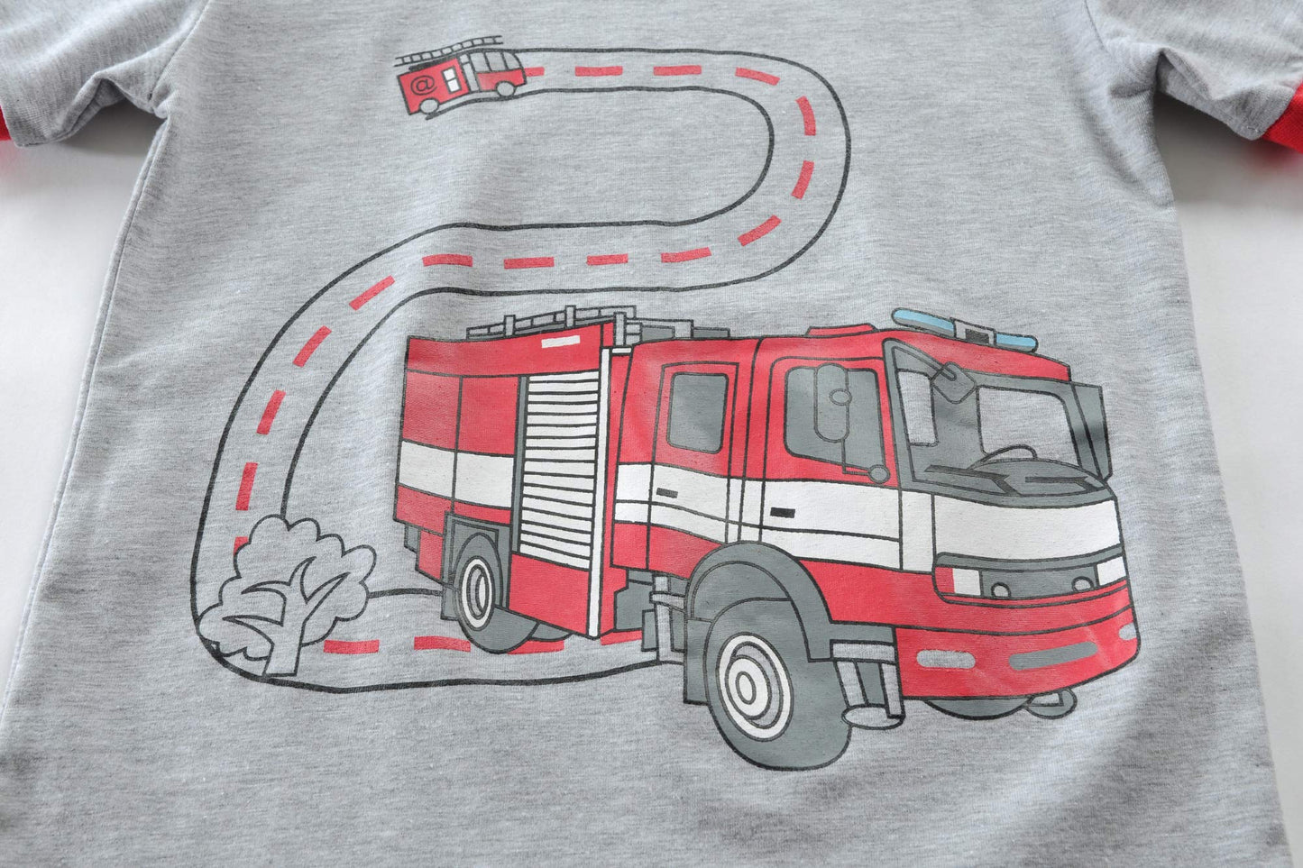 Little Boys Pajamas Shorts Set For Toddler Clothes 100% Cotton Fire Truck Sleepwear Short Sleeve 2 Piece Pjs Sets Kids Summer Cl