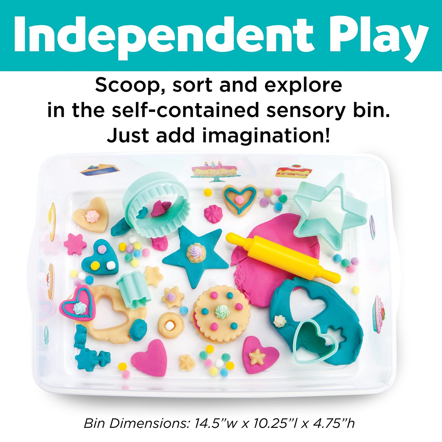 Creativity for Kids Sensory Bin: Bake Shop - Pretend Play Kindergarten Learning Activities, Sensory Toys for Kids Ages 3-4+, Tod