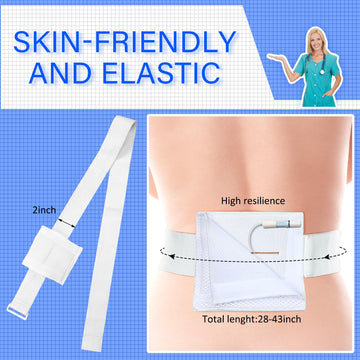 2 Pcs Tube Holders Elastic Peg Feeding Tube Belt For Men Women Adults Abdominal Covers Pads Accessories Adjustable And Washable,