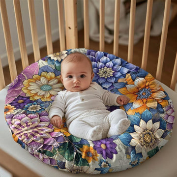Babrukda Colorful Boho Mandala Newborn Slipcover Lounger Cover for Girls Trendy Baby Lounger Cover Infant Pillow Cover for Newbo