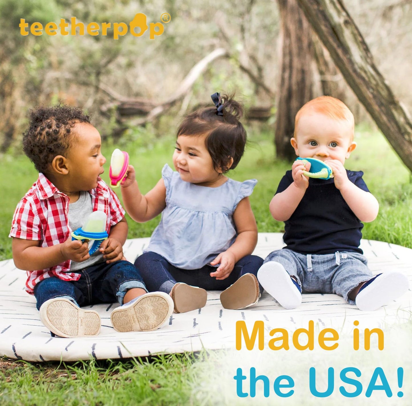 Teetherpop Fillable Silicone Teether for Babies - Breastmilk Popsicle Molds for Teething with Spill-Proof Sippy Slits - Freezabl