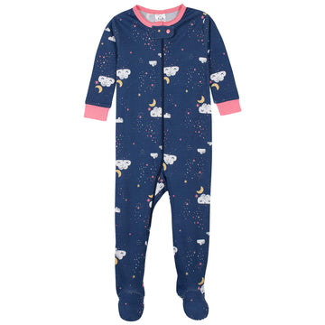 Gerber Baby Girls' 4-Pack Footed Pajamas, Dreams Rainbows Pink, 2T