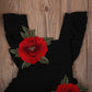 Baby Girls Jumpsuit Newborn Infant Kids Floral Clothes Summer Romper Bodysuit Sundress Outfits (0-6 Months, Black)