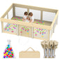 Foldable Large Baby Playpen for Babies and Toddlers, 50  71 Portable Playard with Carry Bag & 100 Ocean Balls, Indoor & Outdoor 