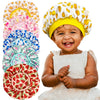Aileam Kids Satin Bonnet Baby Sleep Cap Dinosaur Wide Elastic Band Soft Silk Double Layer Night Hair Hats For Teens Toddler Chil