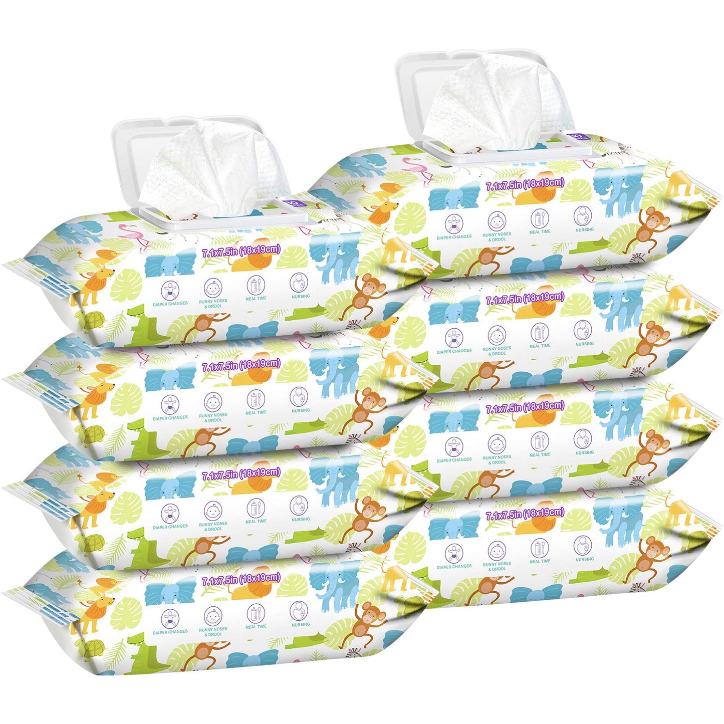 Baby Wipe - Happy Bum Baby Wet Wipes, Baby Wipes Unscented, 8 Packs, 640 Count
