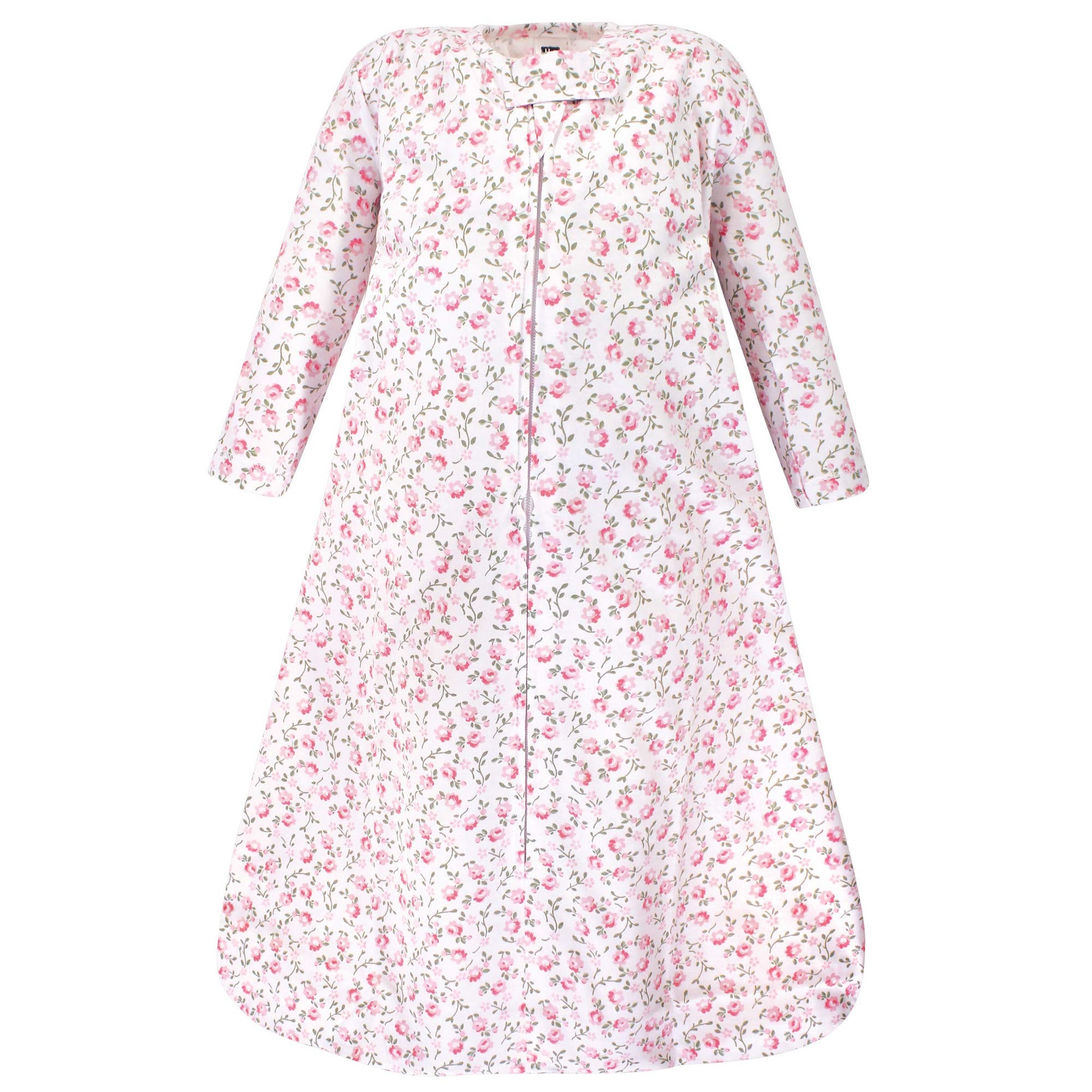 Hudson Baby Unisex Baby Long Sleeve Cotton Jersey Sleeping Bag, Pink Peony, 6-12 Months
