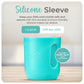 Mason Bottle 8Oz Silicone Sleeve (1-Pack) - Regular Mouth Sleeve - Non-Toxic, Dishwasher Safe For Extra Grip & Protection - Made