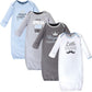 Luvable Friends Unisex Baby Cotton Gowns, Little Dude, 0-6 Months