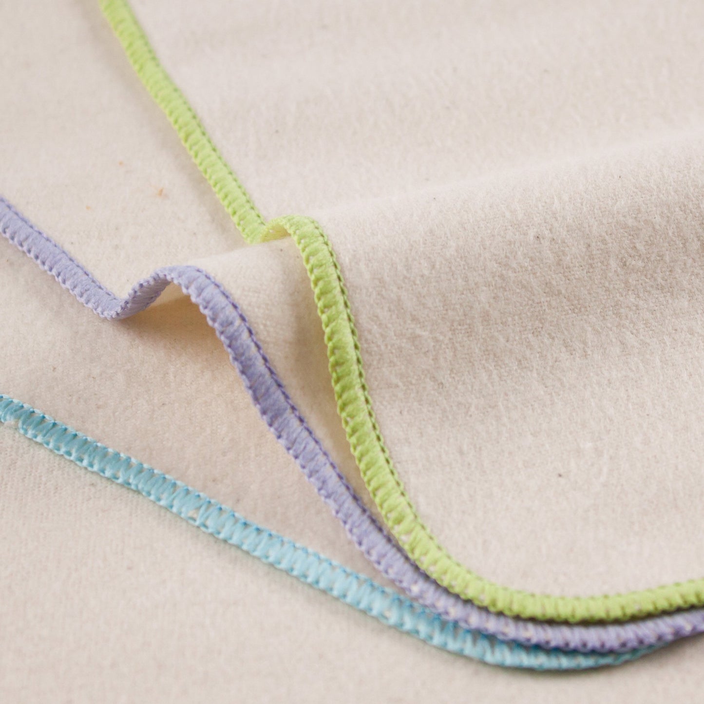 Osocozy Organic Flannel Cloth Baby Wipes - Reusable & Washable Saves Money. 100% Unbleached Organic Cotton. Colorful Stitching.