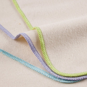 Osocozy Organic Flannel Cloth Baby Wipes - Reusable & Washable Saves Money. 100% Unbleached Organic Cotton. Colorful Stitching.