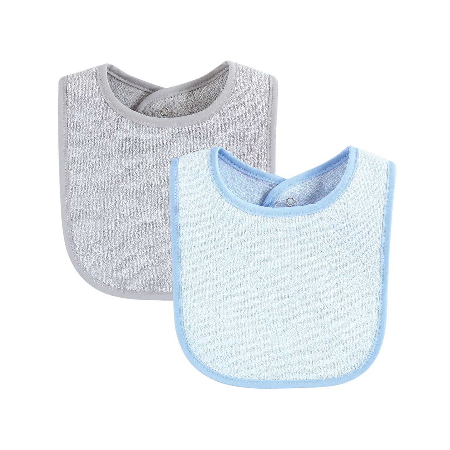 Hudson Baby Unisex Baby Drooler Bib With Waterproof Lining, Blue Orange, One Size