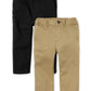 The Children'S Place,Baby-Boys,And Toddler Boys Stretch Skinny Chino Pants,Flax/Black 2 Pack,3T