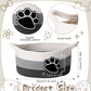 Perthlin Cute Dog Basket Cat Basket Storage With Handles Decorative Basket For Dog Toy Gift 11.8 X 11.81 X 5.91 Inch(Gray)