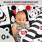 Quokka Padded Baby Mat For Floor Tummy Time - Super Soft Black&White Play Mat For Kids Toddlers & Infants - 6 Toys | Thick Pad |