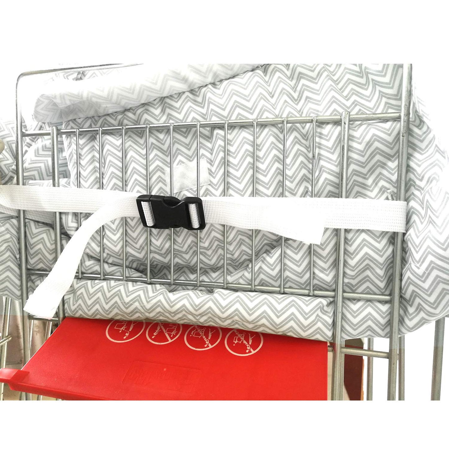 Premium Shopping Cart Cover & High Chair Cover, Easy Install, Harness System, Soft Comfort Cushioning, Universal Size (Chevron)