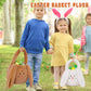 Ourhonor Easter Basket Plush, Bunny Easter Basket For Kids, Plush Easter Buckets With Long Ear Easter Bags For Boys Girls, Easte