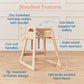 Ecr4Kids Asatt High Chair, Toddler Chair, Antique White