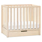 Carter'S By Davinci Colby 4-In-1 Convertible Mini Crib With Trundle Drawer In Washed Natural, Greenguard Gold Certified, Undercr