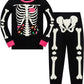Popshion Halloween Pajamas Set For Toddler Girls Long Sleeve Funny 2 Piece Clothes Kids Skeleton Glow In The Dark Pjs Sleepwear