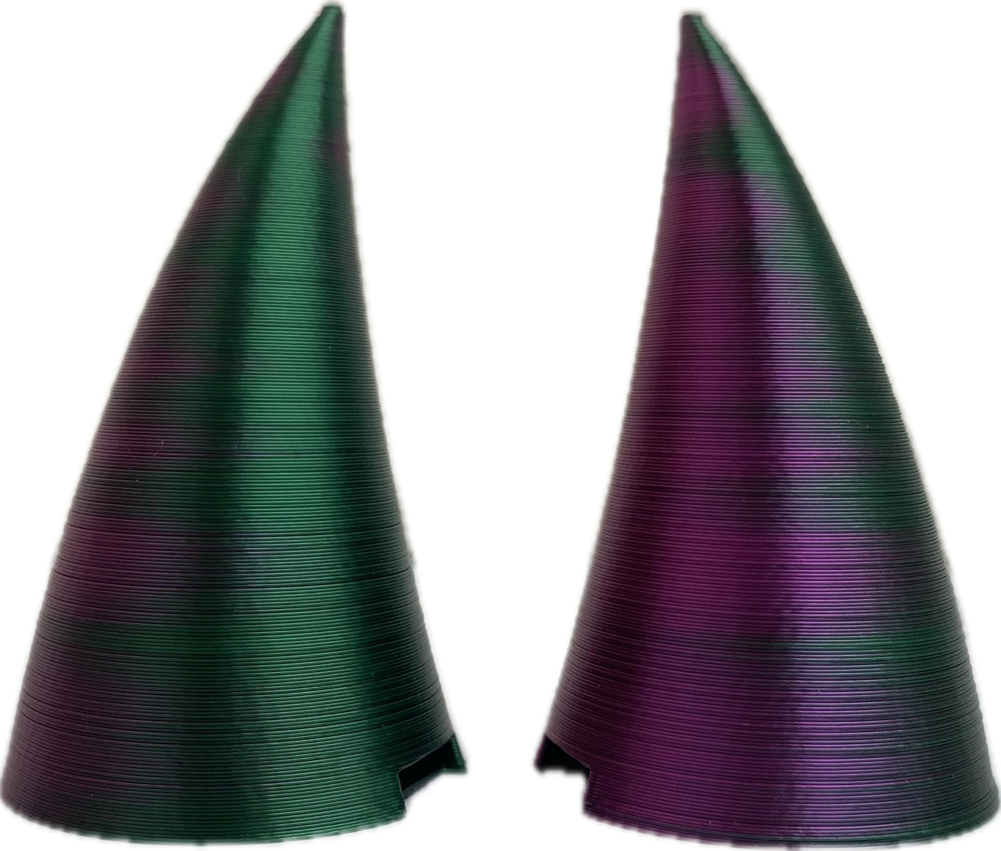 2X Demon Horns For Headset/Cosplay - Made In Usa - 20 Colors (Dual Green/Purple)