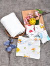 MomS Home Baby Super Soft Absorbent Muslin 6 Layer Wash Towel 100X100 Cm  (03 Years) White And Pack Of 5 Napkin
