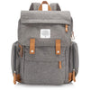 Parker Baby Diaper Backpack - Large Diaper Bag With Insulated Pockets, Stroller Straps And Changing Pad -'Birch Bag' - Gray