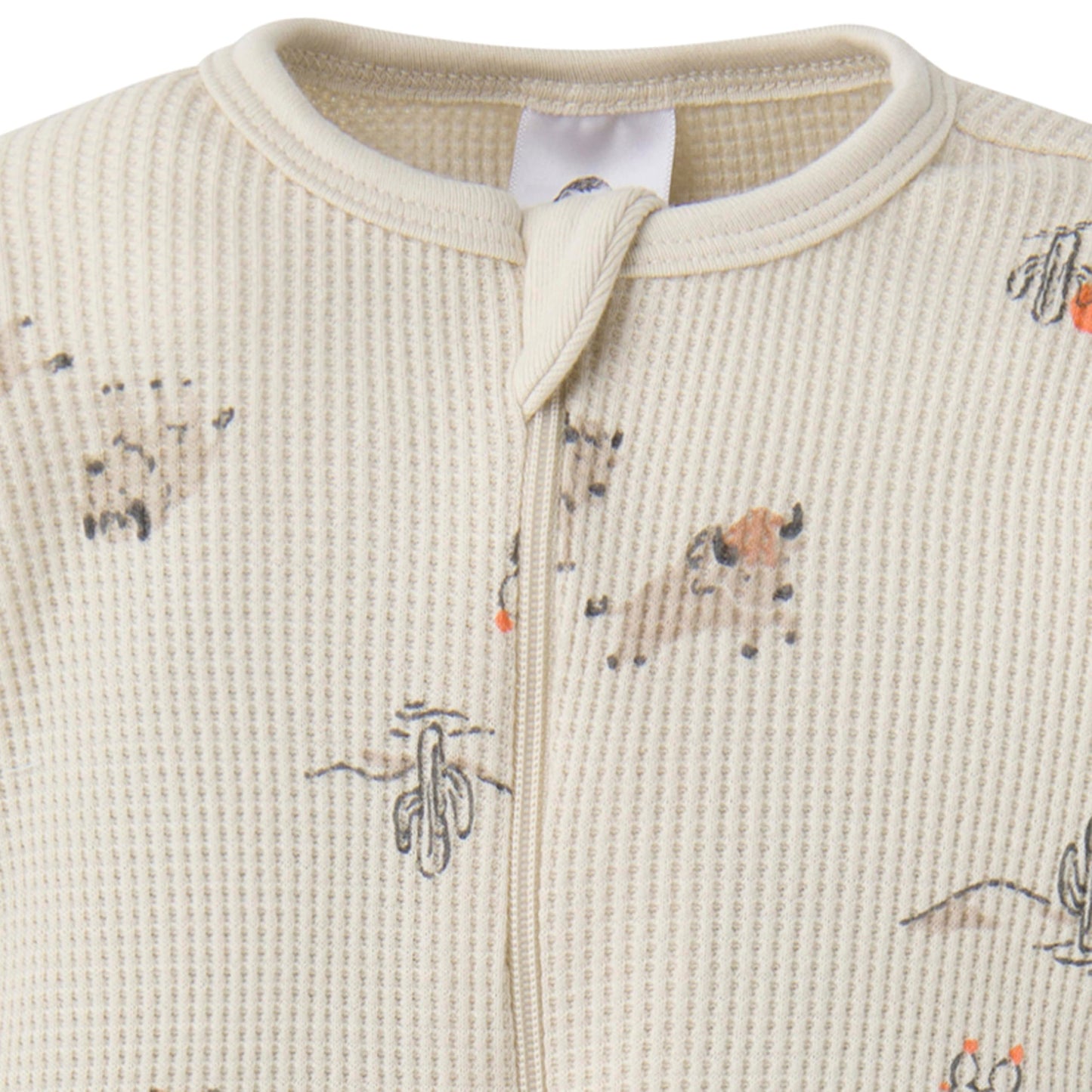 Gerber Baby Unisex 2-Pack 2-Way Zip Thermal Footed Sleep 'N Play, Buffalo, Newborn