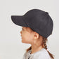 Langzhen Cotton Outdoor Toddler Girls Boys Plain Baseball Cap Baby Infant Structured Adjustable Hat For Kids Sun Hat (S-Black)