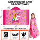 Bavilk Kids Hooded Bath Beach Towel Girls Boys Swim Pool Cover Up Super Absorbent Cute Cartoon Animal Full Vitality