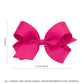 Wee Ones Girls' Large Bow 3 Pc Set Solid Grosgrain Variety Pack On A Weestay No-Slip Hair Clip - Red, Yellow And Green