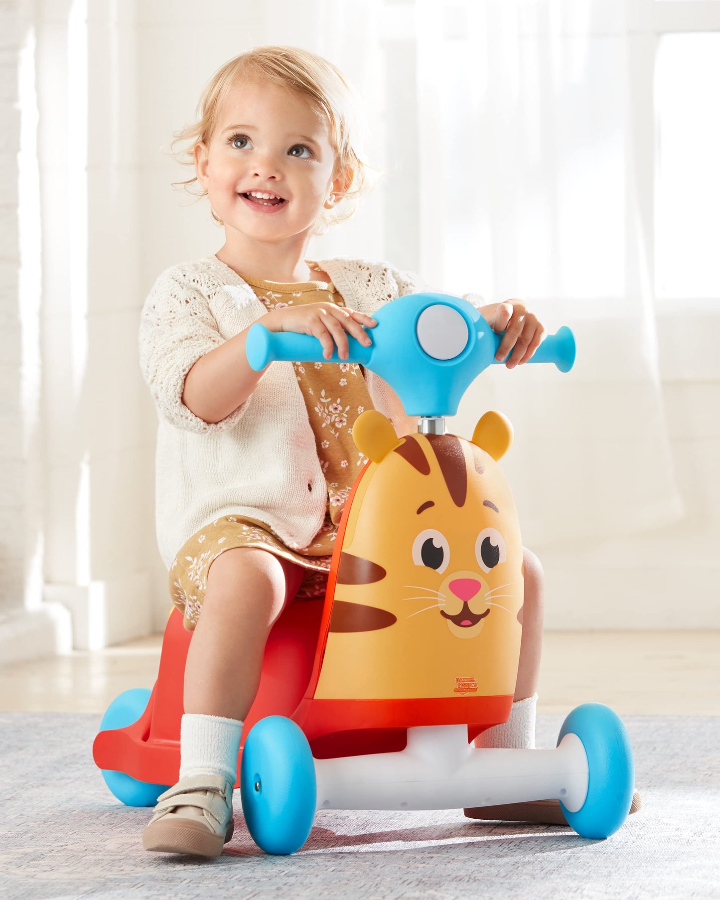 Skip Hop 3-In-1 Baby Activity Push Walker To Toddler Scooter, Daniel Tiger