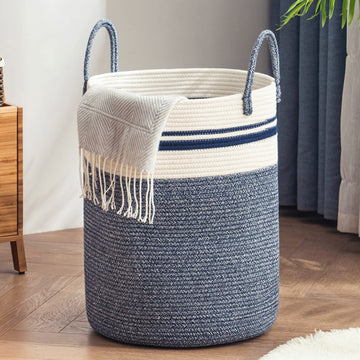 Youdenova Woven Rope Laundry Hamper Basket, 72L Tall Laundry Basket, Baby Nursery Hamper For Blanket Storage, Clothes Hamper For