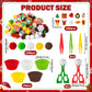 FFyhiinski Christmas Sensory Bin Fillers - 266Pcs Christmas Wintert Fine Motor Toys Counting Sorting Toys for Kids, Felt Xmas Tr