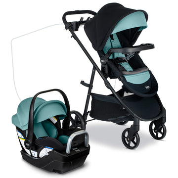 Britax Willow Brook S+ Baby Travel System, Infant Car Seat and Stroller Combo with Alpine Base, ClickTight Technology, SafeWash 